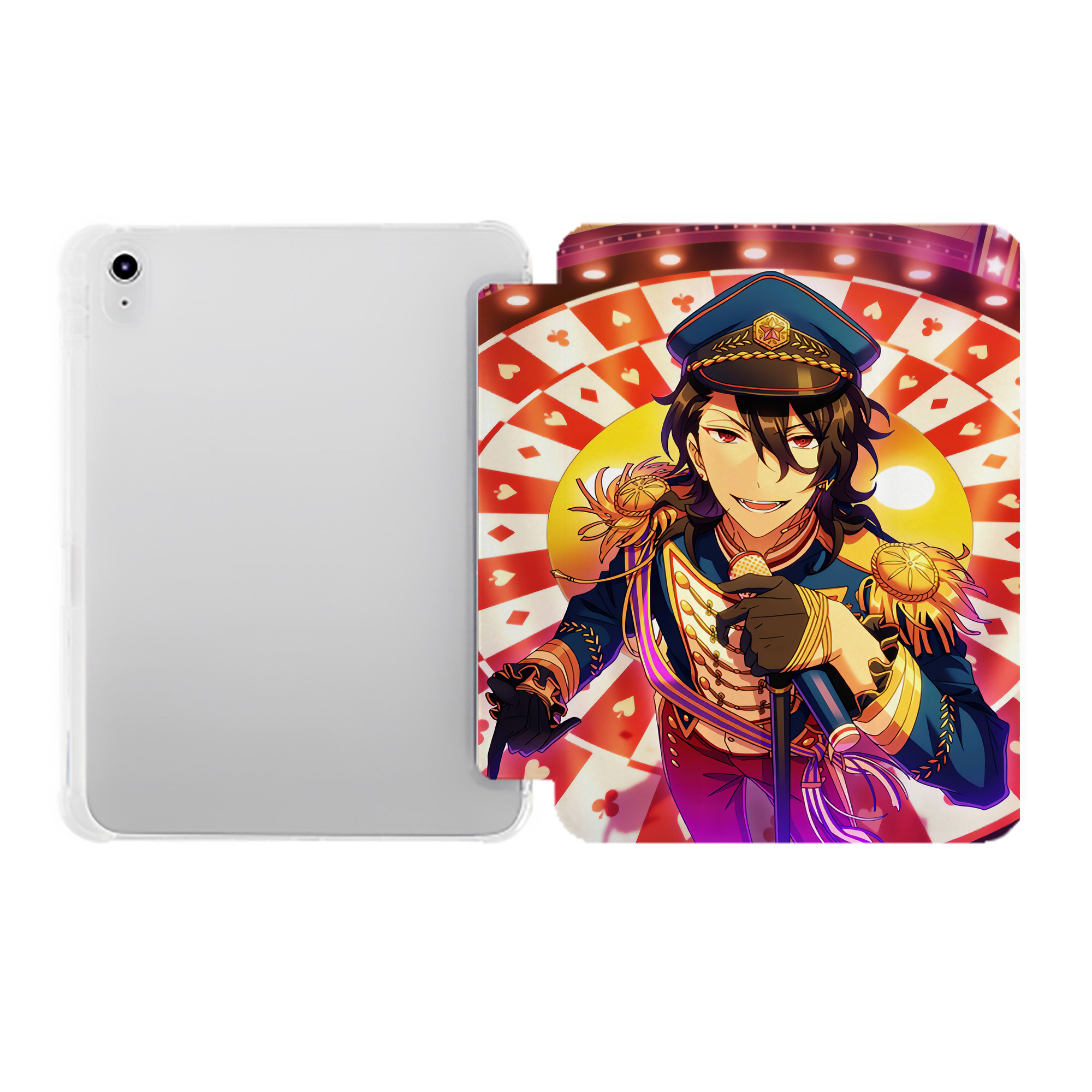（画像用） あんさんぶるスターズ! Ensemble Stars IPad ケース ペン収納付き 三つ折りスタンド PUレザー×シリコン 対応機種9.5/10.5/10.9インチ